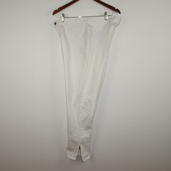 Ralph Lauren Ankle Zipper Jeans Women's Size 14 White Stretch Denim NEW - Picture 7 of 11